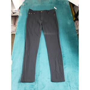 Poof Excellence Jeans Size Large Womens Black Pants Stretch Mid Rise Jegging NWT